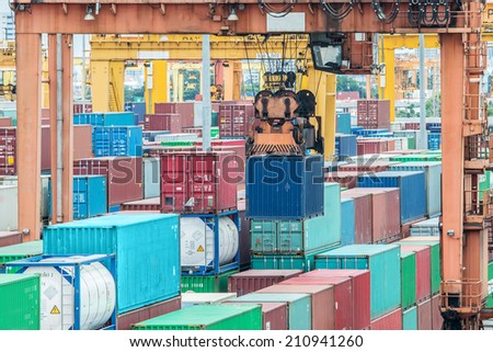 Gantry Crane handling container in Bangkok port