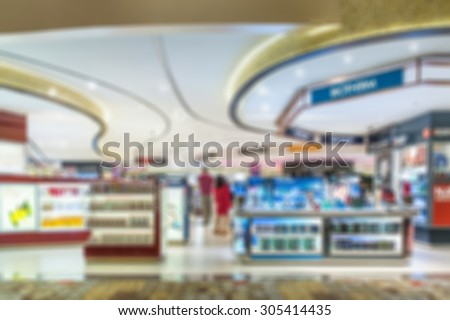 cosmetics store blur with bokeh background