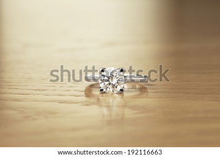 Solitaire Diamond Engagement Ring / A Round Brilliant Cut Diamond Solitaire Engagement Ring / Four Claw Diamond Engagement Ring
