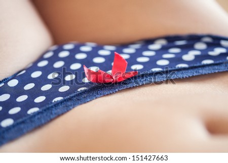Erotic body (focus on the bow)