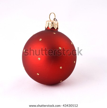 Christmas red ball isolated on a white background