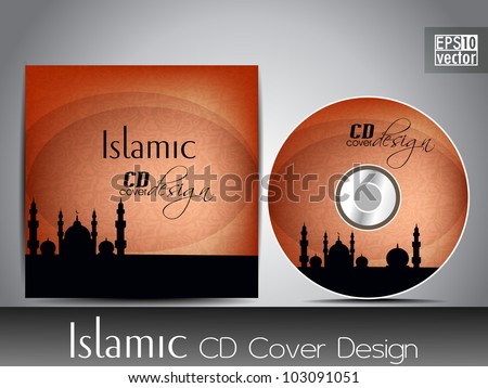 stock-vector-islamic-cd-cover-design-with-mosque-or-masjid-silhouette ... stock-vector-islamic-cd-cover-design-with-mosque-or-masjid-silhouette ...