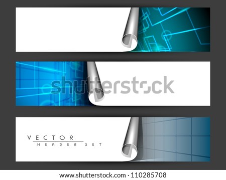 Website header or banner set EPS 10 Website header or banner set EPS 10