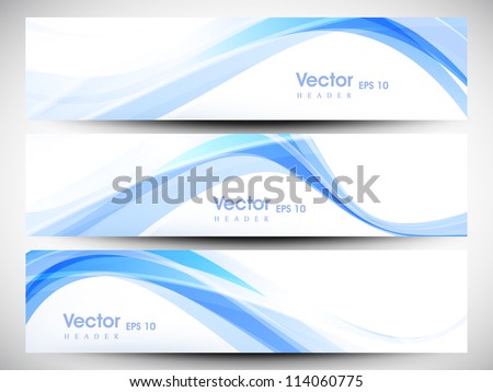 Website header or banner set EPS 10 Website header or banner set EPS 10