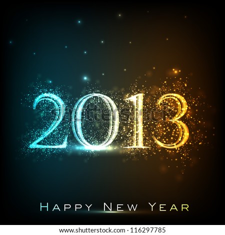 Stylized 2013 Happy New Year background EPS 10 Stylized 2013 Happy New Year background EPS 10