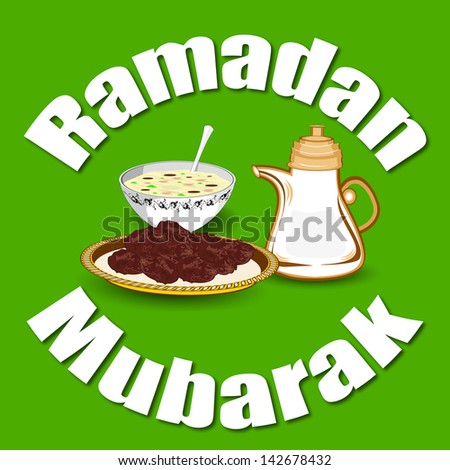 Ramadan Mubarak background with sweets Ramadan Mubarak background with sweets