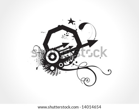 stock vector : stars with swirl elements background wallpaper