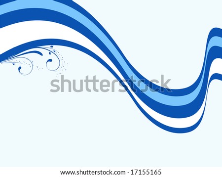 blue floral wallpaper. stock vector : lue floral