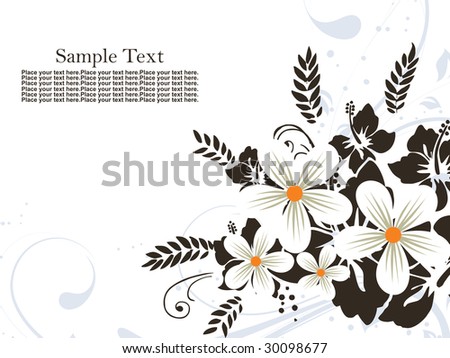 black and white floral pattern name. stock vector : lack and white
