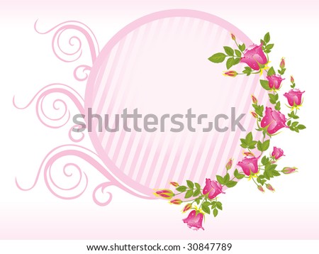 pink rose flower wallpaper. stock vector : pink rose