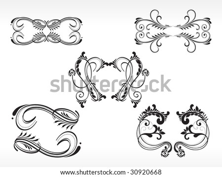 stock vector abstract design tattoo illustration with stylish shape