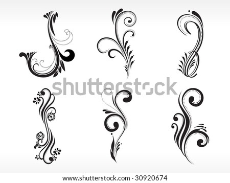 stock vector artistic floral pattern tattoo background