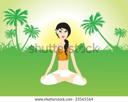 Wallpaper Of Yoga. doing yoga under open sky,