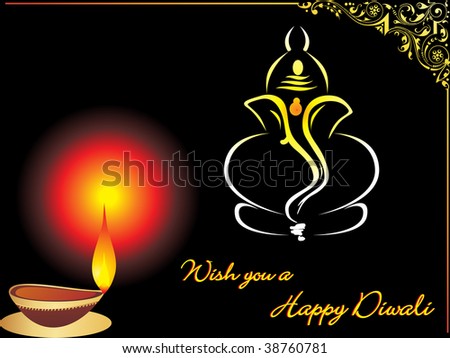 Pictures Celebrations on Greeting Card For Diwali Celebration  Vector Wallpaper   Stock Vector