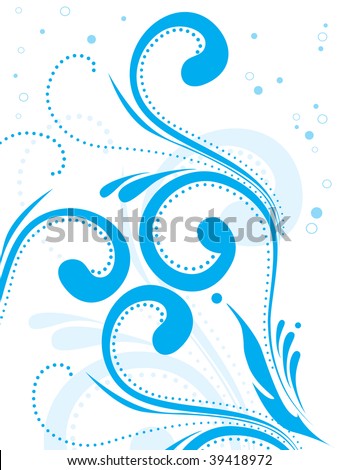 stock vector : caramel swirl design tattoo with artistic dot background