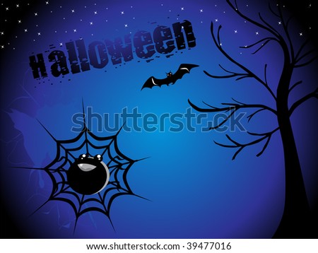 Scary Halloween Wallpaper Backgrounds on Stock Vector   Abstract Blue Halloween Background  Vector Wallpaper