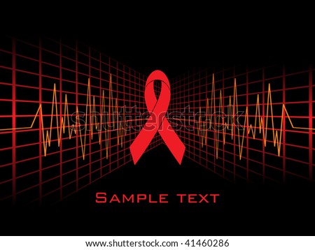 stock vector : medical heart heart disease ribbon. stock vector : medical heart