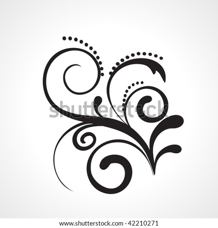 black flower tattoo. flower patterns for tattoos