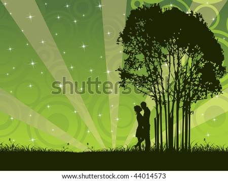 kissing couple wallpaper. kissing couple in garden