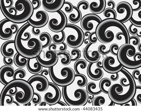 wallpaper black pattern. retro lack spiral pattern