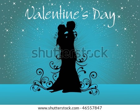 kissing couple silhouette. kissing couple silhouette