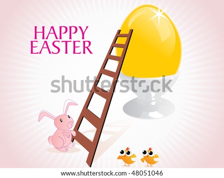happy easter day image. stock vector : happy easter