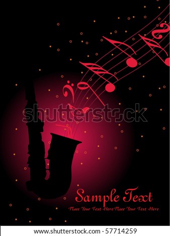 stock vector abstract musical notes background with sexophone stock vector abstract musical notes background with sexophone