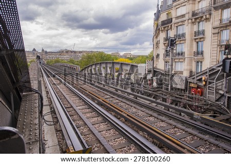 PARIS,FRANCE-CIRCA APRIL 2015: Paris metro net
