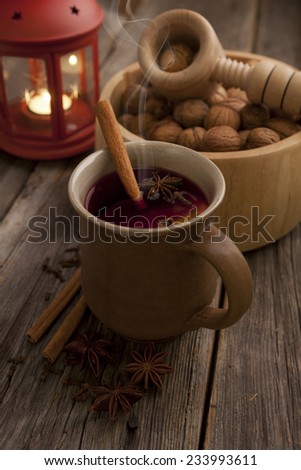 Mulled wine on winter evenings