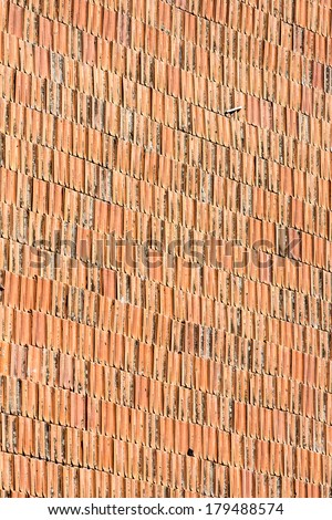 roof tiles background texture in regular rows