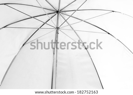 close up of a white umbrella