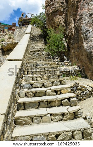 Path to unknown, the road over the brink of being - the path to himself. From a trip to Tibet