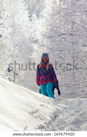Image brave adventurers engaged in skiing and snowboarding