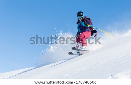 Active winter holidays, skiing and snowboarding