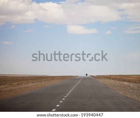 Road disappearing into the sky