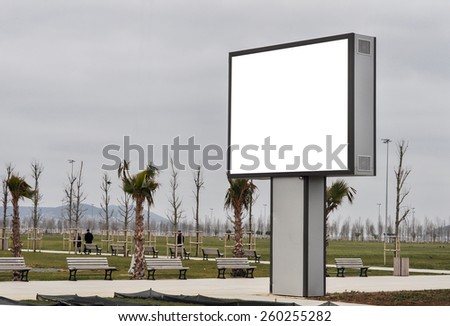 Large blank billboard for advertisement