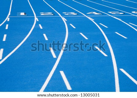 This is a Blue Race Track Starting Line
