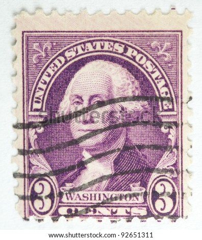 UNITED STATES - CIRCA 1931 : A stamp printed in United States. Displays the profile of George Washington. United States - circa 1931
