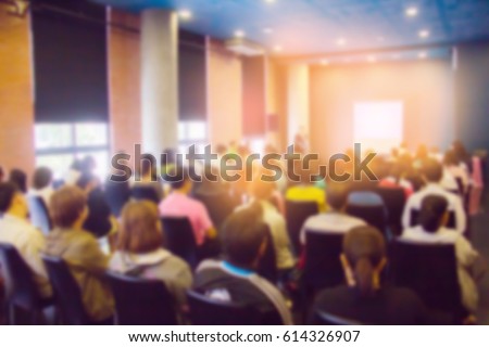 Blurred background, business Meeting Conference Training Learning Coaching Concept.