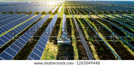 New energy solar energy in sunny day