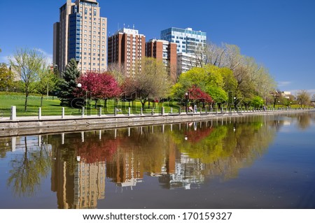 Urban Spring: Rideau Canal in Ottawa, Canada