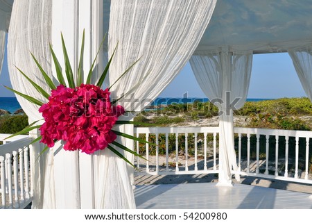 stock photo Wedding Gazebo by the sea in Cuba