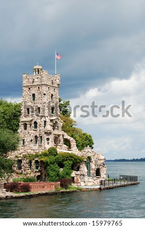 Alster Tower on Heart Island, 1000 Islands, St. Lawrence River, USA-Canada border