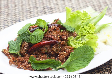 Thailand is the menu minced Received high popularity  Usually a restaurant menu in East Asia, Taiwan.