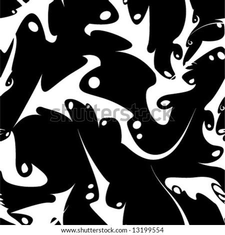 Black And White Tile Patterns. stock vector : Black and white seamless tile pattern