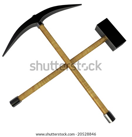 Tenten's blog!!! X33 - Page 3 Stock-photo-isolated-d-work-tools-crossed-mining-tools-20528846