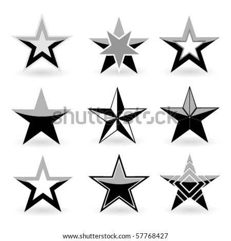 Black Vector Star Set - 57768427 : Shutterstock