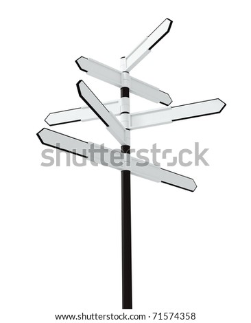 blank signpost clipart. of lank signpost isolated