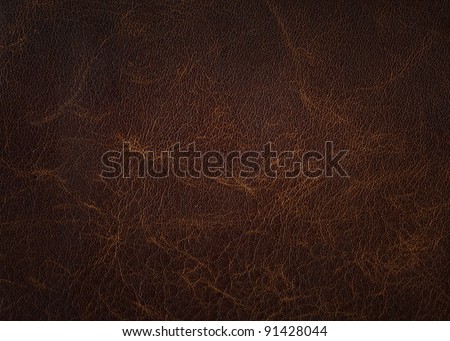 Brown leather texture closeup