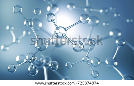 Abstract background of atom or molecule structure, Medical background, 3d illustration.